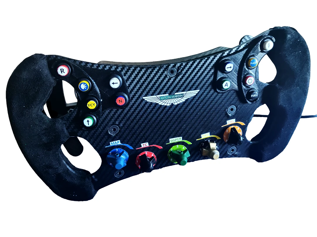 diy aston martin steering wheel - sim racing replica
