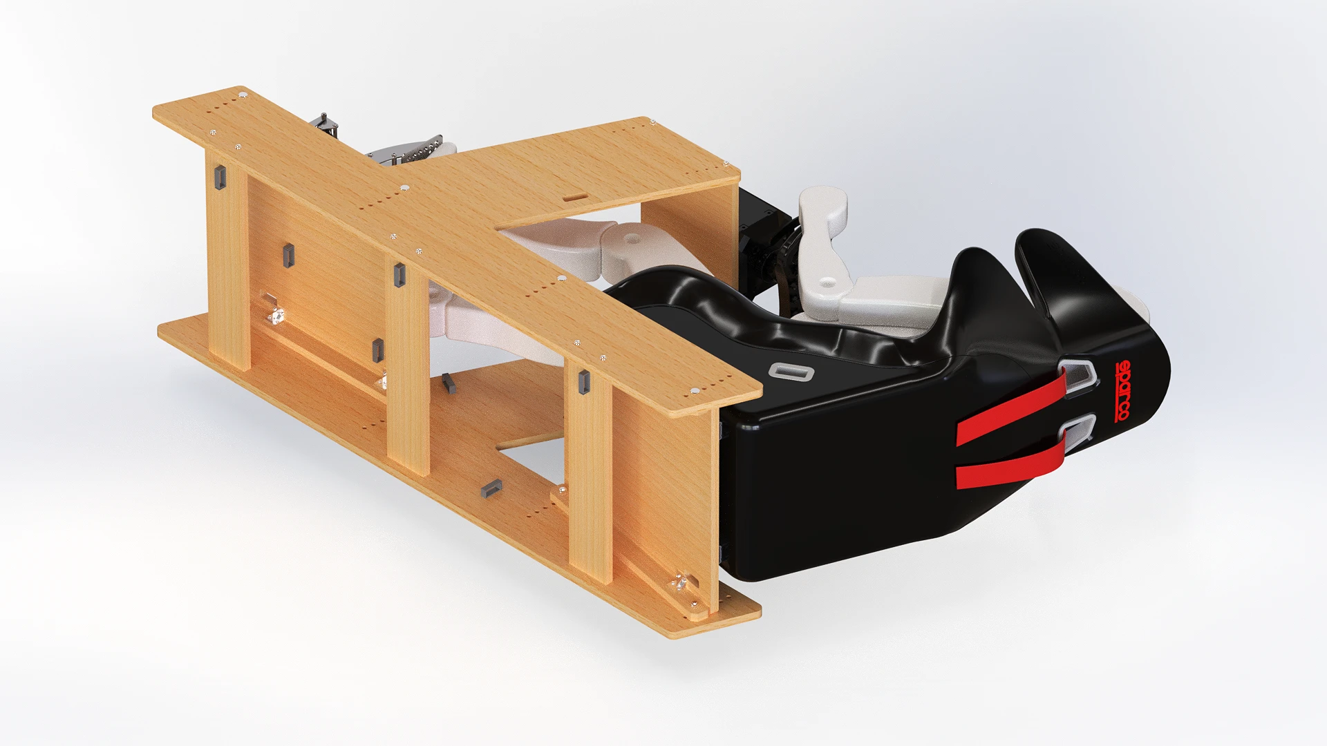 DIY Wood Sim Racing Rig - Free CAD Plans - Image 4