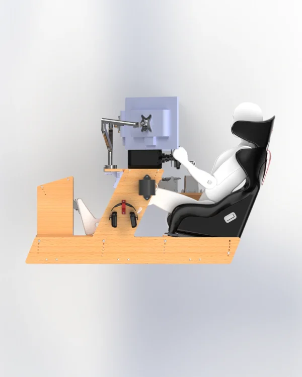 Complete DIY Wood Sim Rig - Premium CAD Plans - DIY Sim Studio