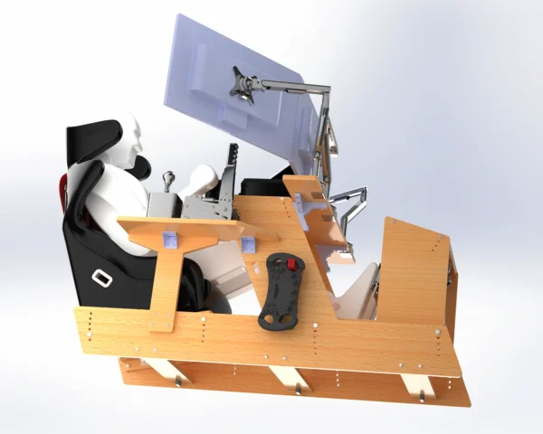 Complete DIY Wood Sim Rig - Premium CAD Plans - DIY Sim Studio