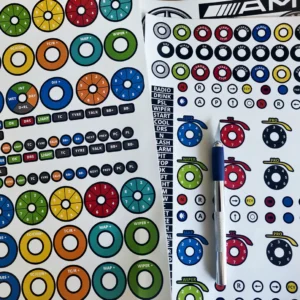 Sim Racing Steering Wheel/Button Box Stickers Pack