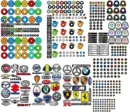 Sim Racing Steering Wheel/Buttons Box Stickers Pack