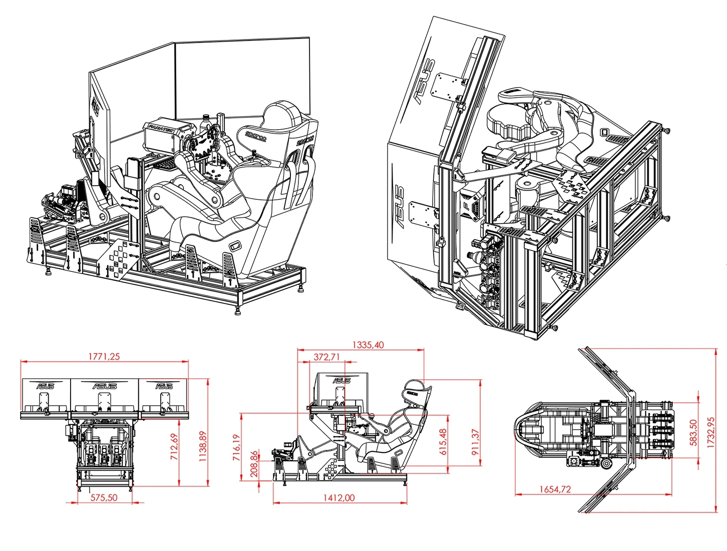 DIY Aluminum Sim Racing Cockpit Plans