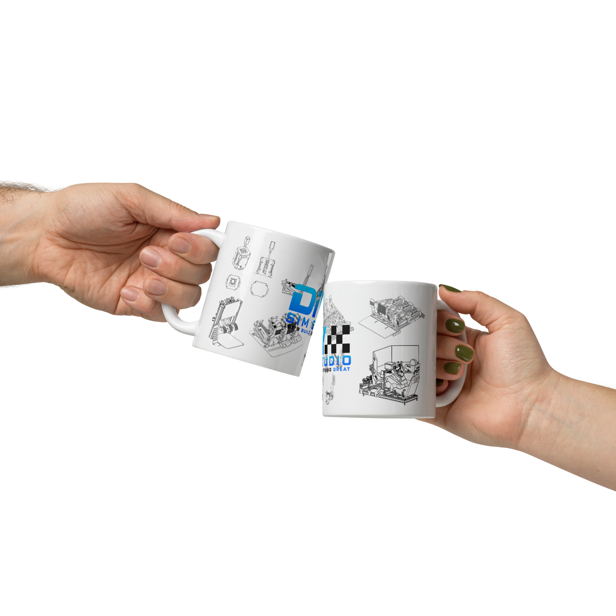 DIY Sim Studio Blueprint - White glossy mug - Image 10