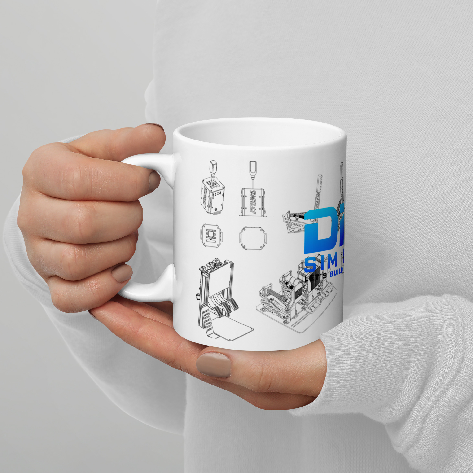 DIY Sim Studio Blueprint - White glossy mug - Image 9