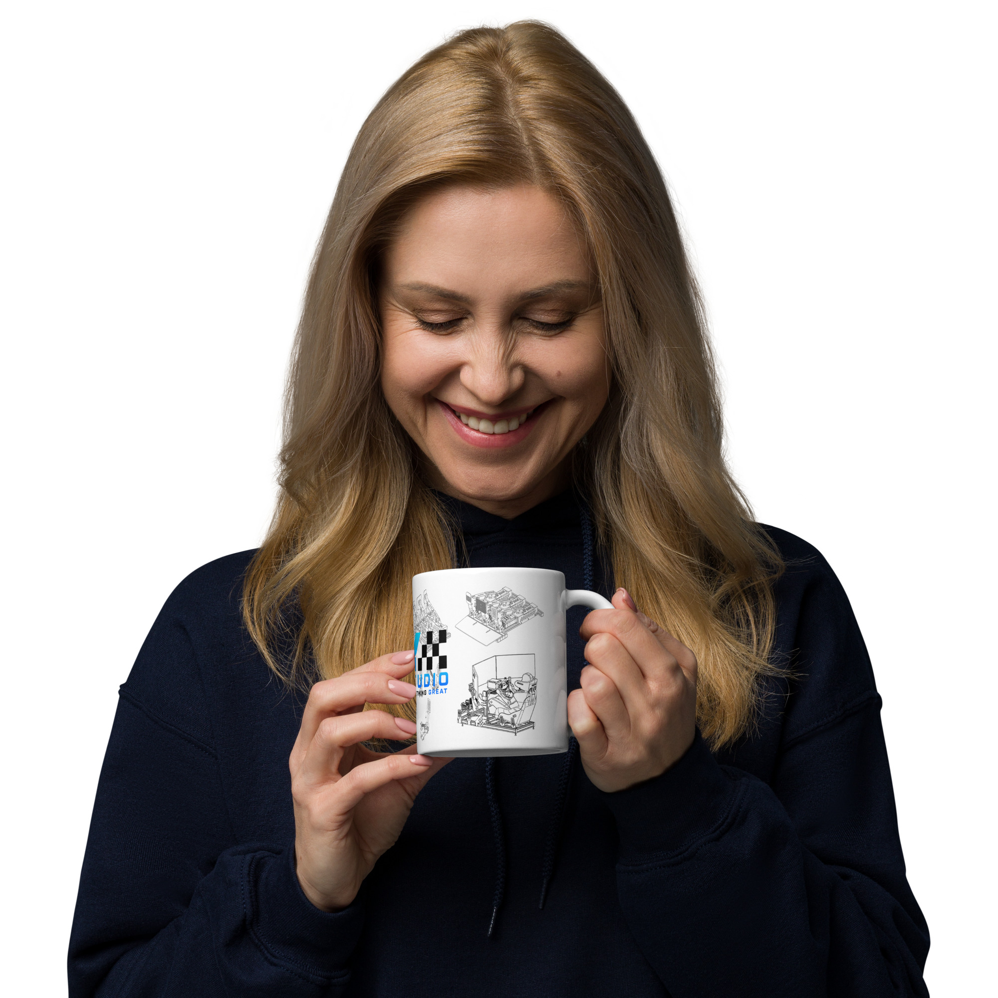 DIY Sim Studio Blueprint - White glossy mug - Image 11