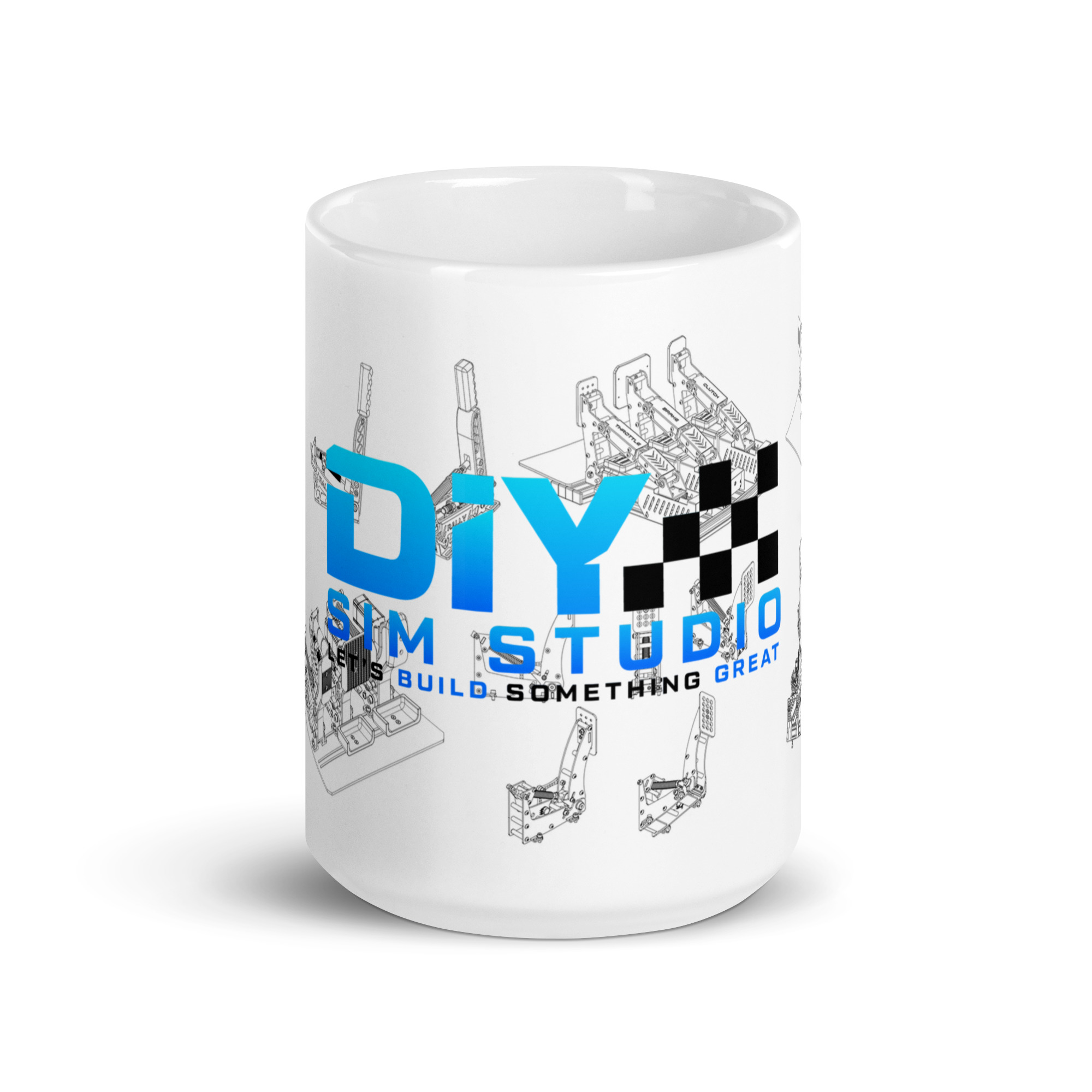 DIY Sim Studio Blueprint - White glossy mug - Image 7