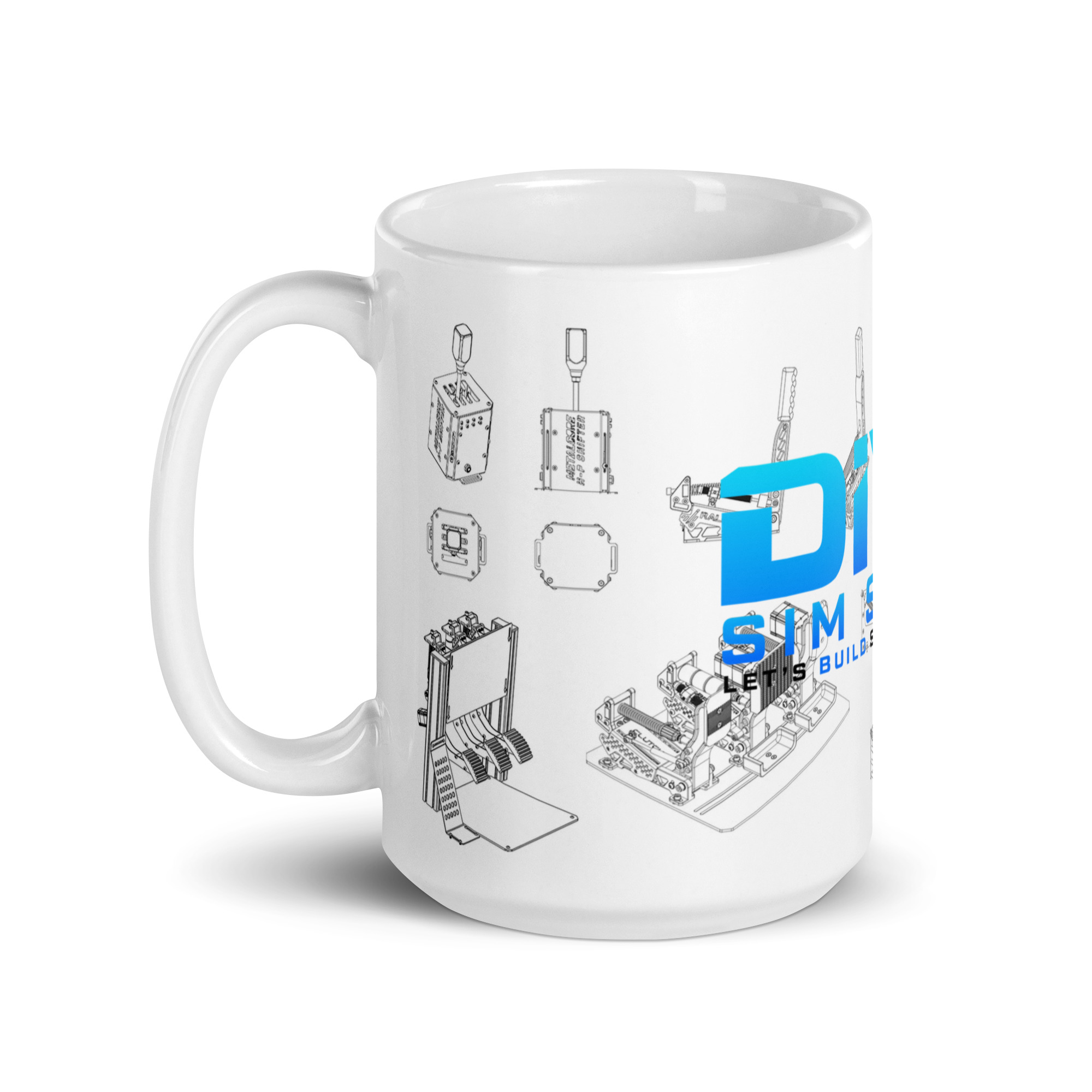 DIY Sim Studio Blueprint - White glossy mug - Image 6