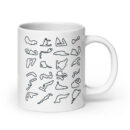 Racing Tracks White Glossy Mug