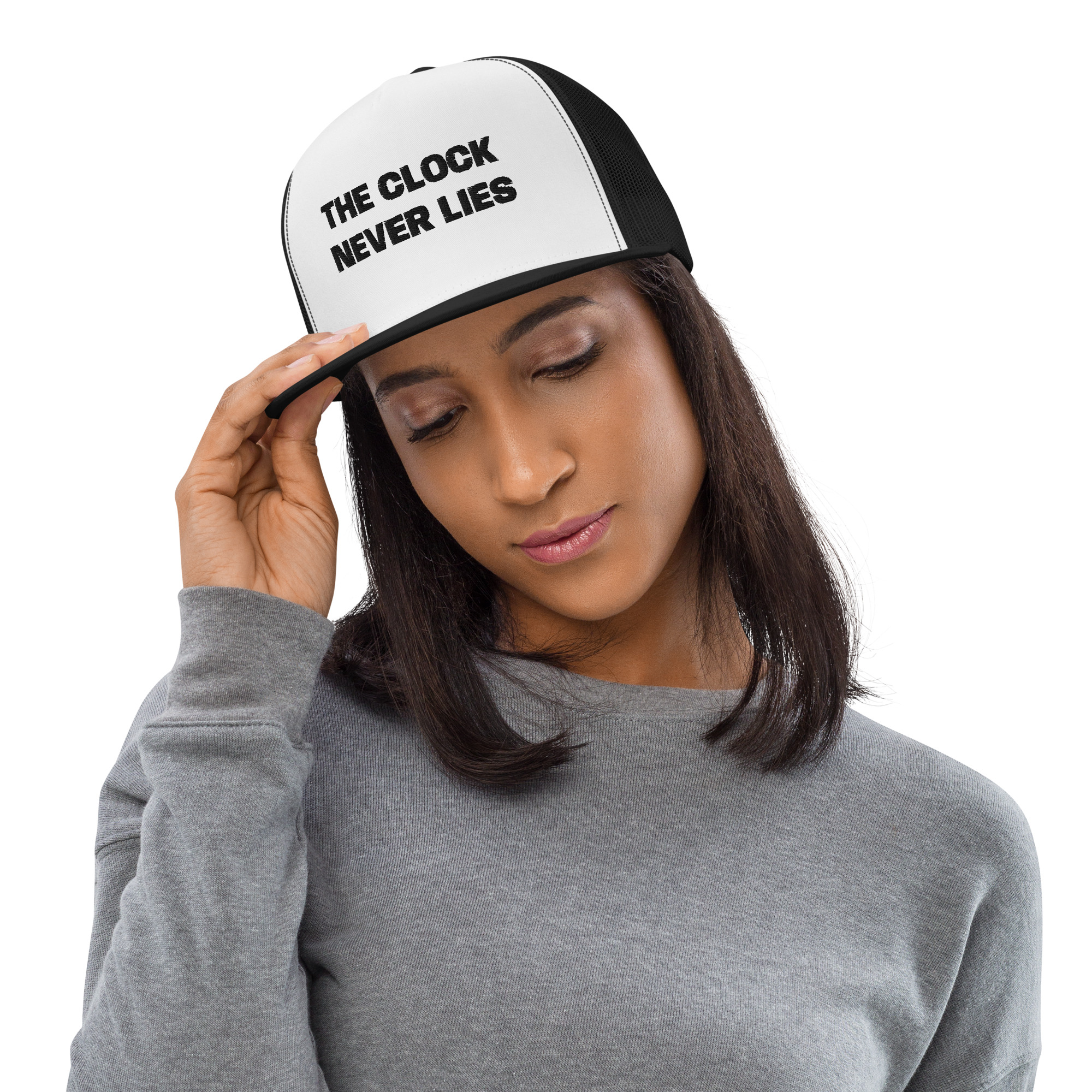 THE CLOCK NEVER LIES - Trucker Cap - Image 3