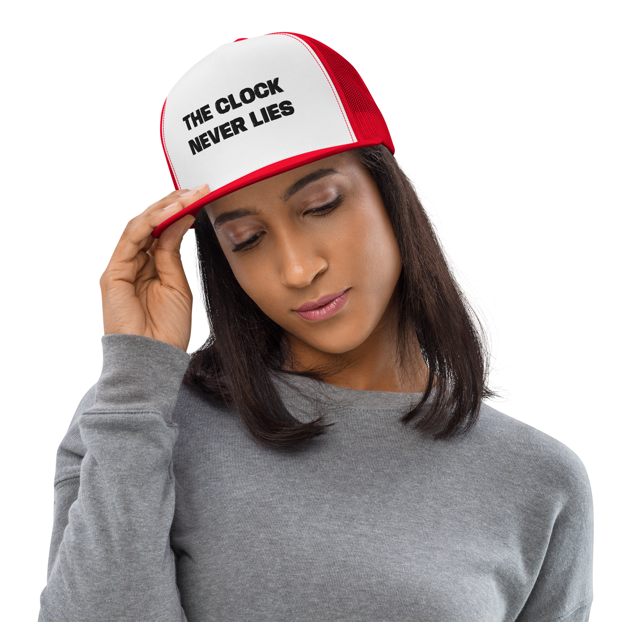 THE CLOCK NEVER LIES - Trucker Cap - Image 4