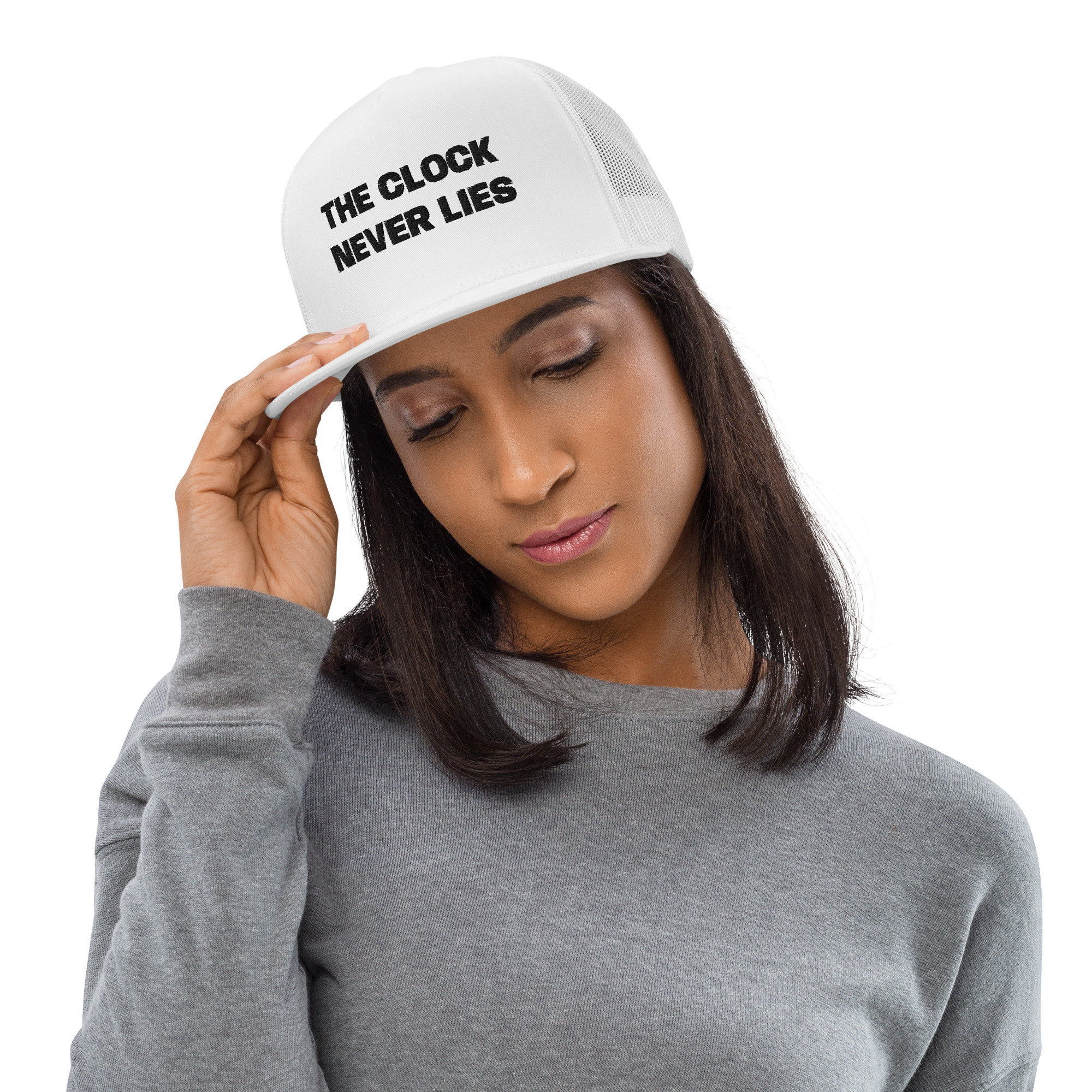 THE CLOCK NEVER LIES - Trucker Cap - Image 8