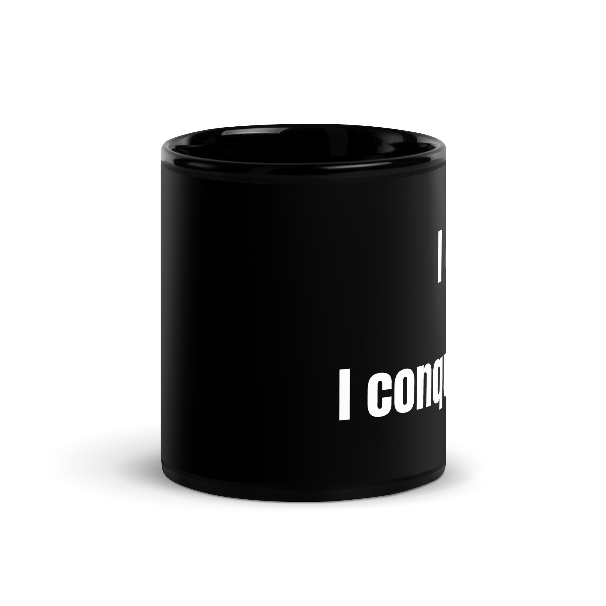 I came, I saw, I conquered - Black Glossy Mug - Image 3