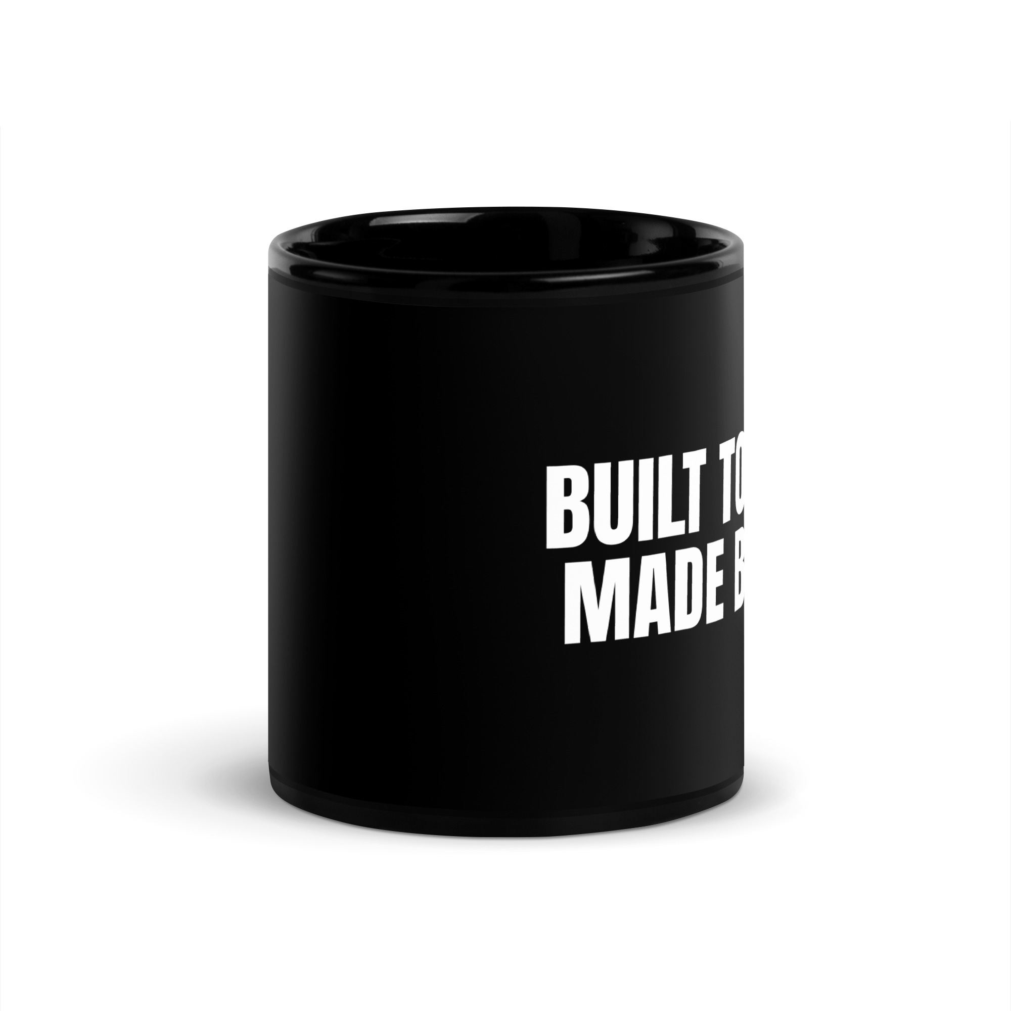 BUILT TO RACE. MADE BY YOU. - Black Glossy Mug - Image 3