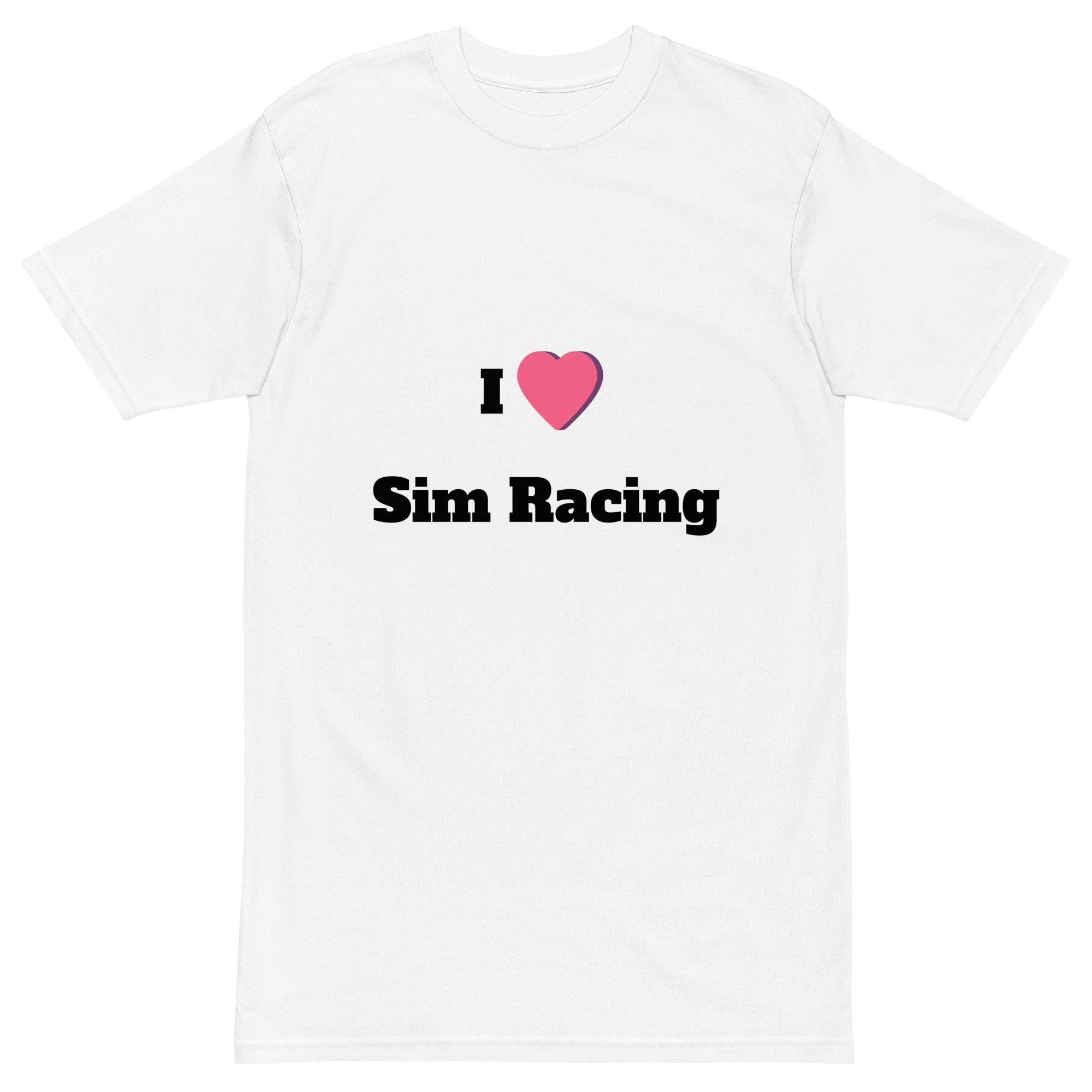 I Love Sim Racing - Men’s premium heavyweight tee - Image 3