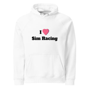 I Love Sim Racing - Unisex eco raglan hoodie